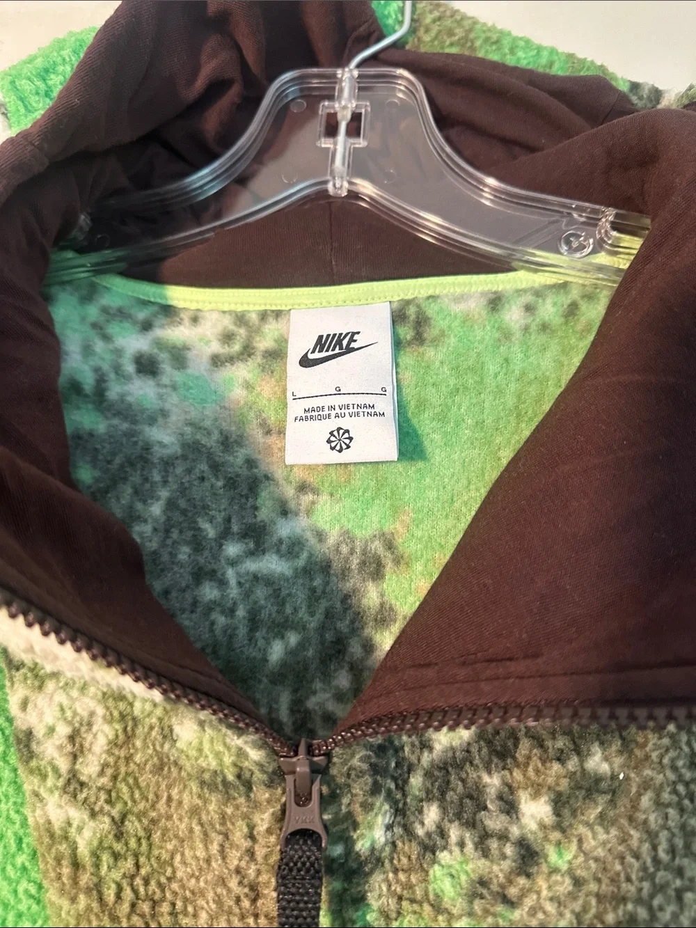 NEW Nike Sherpa Quarter Zip Pullover Fleece Sweatshirt Large Men